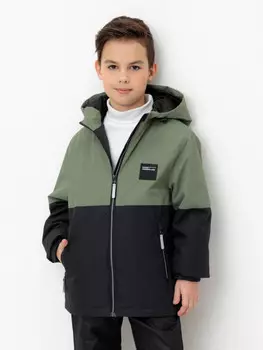 Демисезонная куртка для мальчика с утеплителем для мальчиков CROCKID, ВК 30155/1 Ал, цвет - зеленый