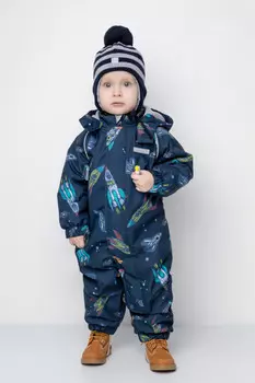 Демисезонный комбинезон для мальчиков CROCKID, ВК 60085/н/11 ГР, цвет - темно-синий