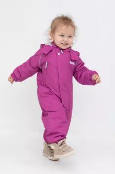 Демисезонный комбинезон ясельный с утеплителем для девочек CROCKID, ВК 60086/10 Ал, цвет - фиолетовый