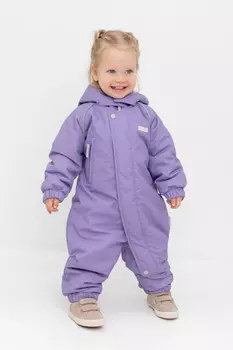 Демисезонный комбинезон ясельный с утеплителем для девочек CROCKID, ВК 60086/9 Ал, цвет - фиолетовый