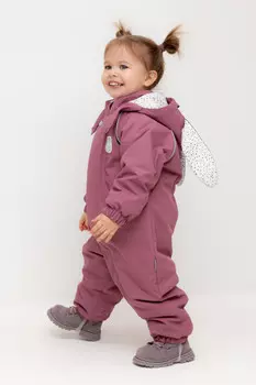 Демисезонный комбинезон с утеплителем для девочек CROCKID, ВК 60107/4 Ал, цвет - бордовый