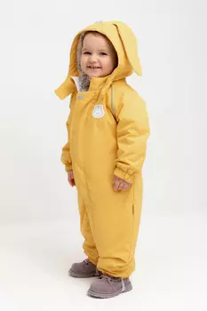 Демисезонный комбинезон с утеплителем для девочек CROCKID, ВК 60107/3 Ал, цвет - желтый
