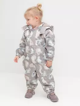 Демисезонный комбинезон с утеплителем для девочки для девочек CROCKID, ВК 60085/н/55 Ал, цвет - кофейный