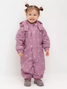 Демисезонный комбинезон с утеплителем для девочки для девочек CROCKID, ВК 60085/н/51 Ал, цвет - бордовый