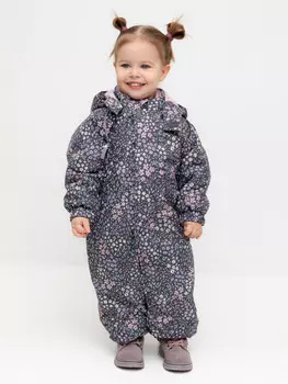 Демисезонный комбинезон с утеплителем для девочки для девочек CROCKID, ВК 60085/н/50 Ал, цвет - коричневый