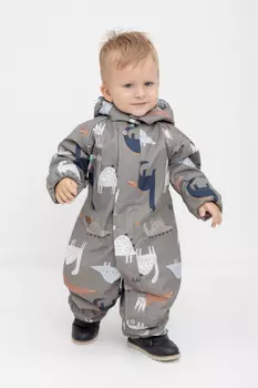 Демисезонный комбинезон с утеплителем для мальчика для мальчиков CROCKID, ВК 60085/н/33 УЗГ, цвет - коричневый