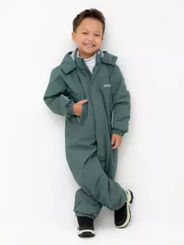 Демисезонный комбинезон с утеплителем для мальчика для мальчиков CROCKID, ВК 60109/7 УЗГ, цвет - зеленый