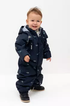 Демисезонный комбинезон с утеплителем для мальчика для мальчиков CROCKID, ВК 60085/н/60 УЗГ, цвет - темно-синий