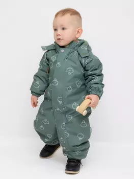 Демисезонный комбинезон с утеплителем для мальчика для мальчиков CROCKID, ВК 60085/н/56 УЗГ, цвет - зеленый