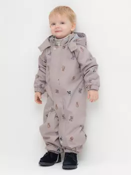 Демисезонный комбинезон с утеплителем для мальчика для мальчиков CROCKID, ВК 60085/н/57 УЗГ, цвет - бежевый