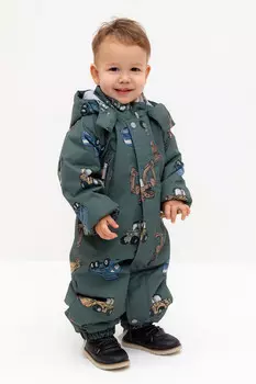 Демисезонный комбинезон с утеплителем для мальчика для мальчиков CROCKID, ВК 60085/н/59 УЗГ, цвет - зеленый