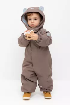 Демисезонный комбинезон с утеплителем для мальчиков CROCKID, ВК 60108/3 УЗГ, цвет - кофейный
