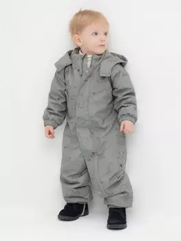Демисезонный комбинезон с утеплителем для мальчиков CROCKID, ВК 60085/н/61 УЗГ, цвет - зеленый