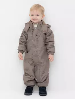 Демисезонный комбинезон с утеплителем для мальчиков CROCKID, ВК 60085/н/62 УЗГ, цвет - бежевый