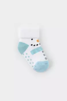 Детские трикотажные носки из махры для девочек CROCKID, К 9583/11 ФВ, цвет - бежевый