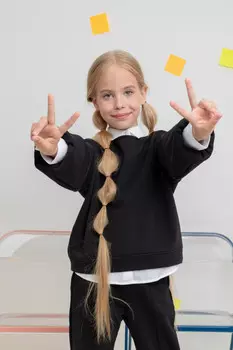 Джемпер для девочек CROCKID, К 302153, цвет - черный