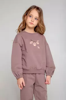 Джемпер для девочек CROCKID, КР 301877, цвет - коричневый