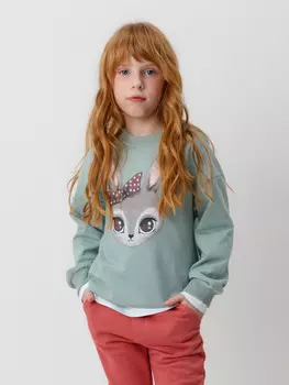 Джемпер для девочек CROCKID, КР 301913/1, цвет - голубой