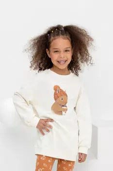 Джемпер для девочек CROCKID, КР 302186, цвет - бежевый