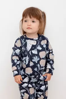 Джемпер для девочек CROCKID, КР 302220, цвет - темно-синий