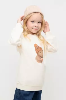 Джемпер для девочек CROCKID, КР 302670, цвет - бежевый