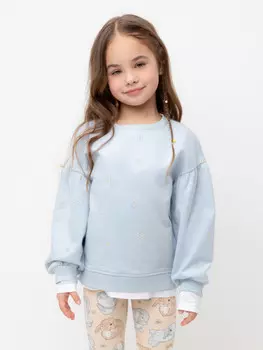 Джемпер для девочек CROCKID, КР 302710-1, цвет - голубой