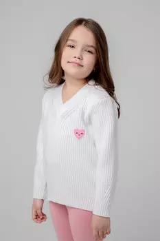 Джемпер для девочек CROCKID, КВ 30118/ш, цвет - белый
