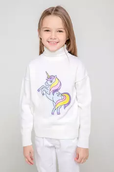 Джемпер для девочек CROCKID, КВ 30119/ш, цвет - белый