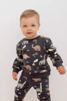 Джемпер для мальчиков CROCKID, КР 302157, цвет - темно-серый