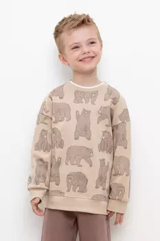 Джемпер для мальчиков CROCKID, КР 302195, цвет - бежевый