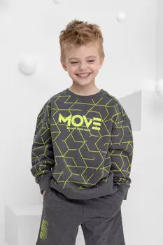 Джемпер для мальчиков CROCKID, КР 302227, цвет - темно-серый