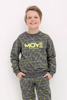 Джемпер для мальчиков CROCKID, КР 302227, цвет - темно-серый