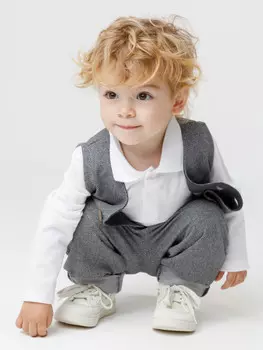 Джемпер для мальчиков CROCKID, КР 302626, цвет - белый