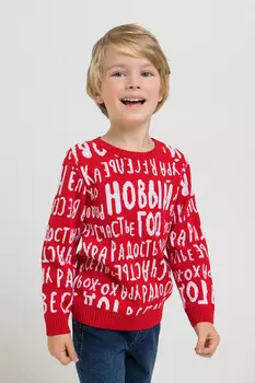 Джемпер для мальчиков CROCKID, КВ 30088, цвет - красный