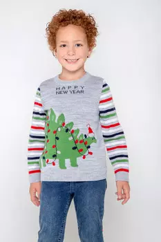 Джемпер для мальчиков CROCKID, КВ 30112/ш, цвет - серый