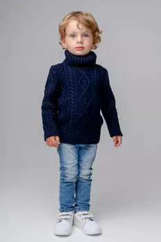 Джемпер для мальчиков CROCKID, КВ 30122/ш, цвет - синий