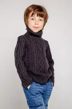 Джемпер для мальчиков CROCKID, КВ 30122/ш, цвет - темно-серый