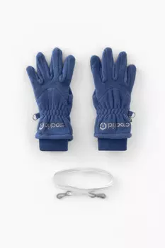 Флисовые перчатки на шнурке для мальчиков CROCKID, ФЛ 10001/25/54 ГР, цвет - синий