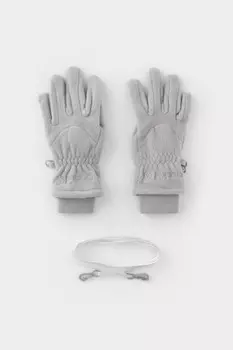 Флисовые перчатки на шнурке для мальчиков CROCKID, ФЛ 10001/25/52 ГР, цвет - серый