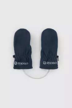 Флисовые варежки на шнурке для мальчиков CROCKID, ФЛ 10000/25/63 ГР, цвет - синий