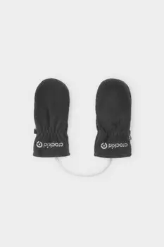 Флисовые варежки на шнурке для мальчиков CROCKID, ФЛ 10000/25/57 ГР, цвет - темно-серый