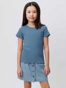 Футболка для девочек CROCKID, К 302276-1, цвет - голубой