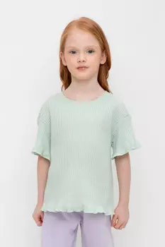 Футболка для девочек CROCKID, К 302359, цвет - голубой