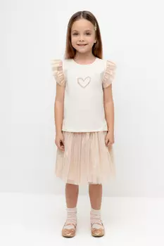 Футболка для девочек CROCKID, К 302637, цвет - светло-розовый