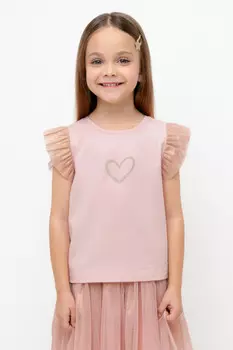 Футболка для девочек CROCKID, К 302637, цвет - розовый