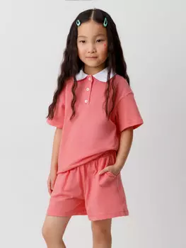 Футболка для девочек CROCKID, КП 302663, цвет - красный