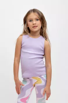 Футболка для девочек CROCKID, КР 301698, цвет - фиолетовый