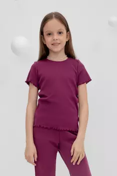 Футболка для девочек CROCKID, КР 301989, цвет - фиолетовый
