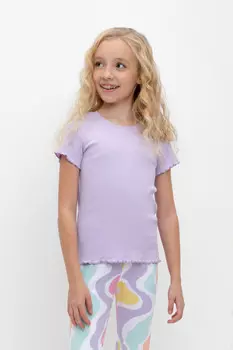 Футболка для девочек CROCKID, КР 301989, цвет - фиолетовый