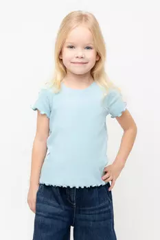 Футболка для девочек CROCKID, КР 301989, цвет - голубой